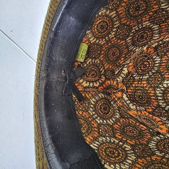 Vintage Brown Tweed Fedora Hat Feather Accent Size 7 1/8 Men’s Lined - Picture 11 of 11